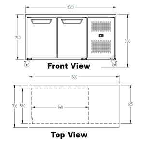 Williams Topaz HTU2SS Under Counter Cabinet