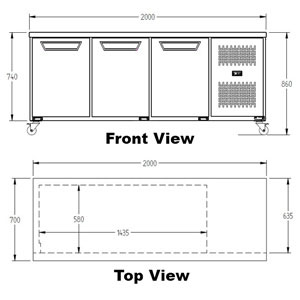 Williams Topaz HTU3SS Under Counter Cabinet