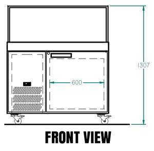 Williams Banksia HSP18/3UBASS 1 Door SS Preparation Fridge