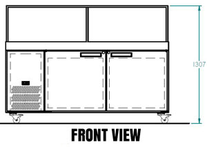 Williams Banksia HSP30 2 Door Preparation Fridge