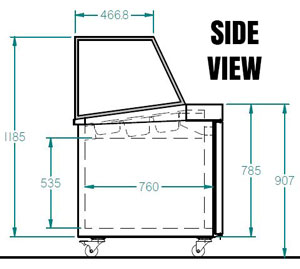 Williams Banksia HSP30 2 Door Preparation Fridge