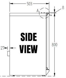 Williams BC1SS-80 1 Door Bottle Cooler 800mm High