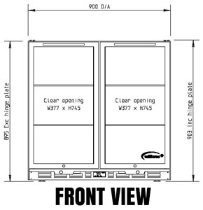 Williams BC2SS 2 Door Bottle Cooler 895mm High