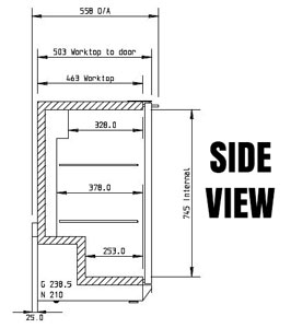 Williams BC2SS 2 Door Bottle Cooler 895mm High