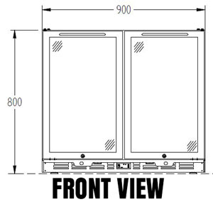 Williams BC2SS-80 2 Door Bottle Cooler 800mm High