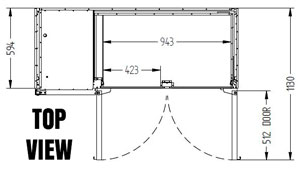 Williams Cameo HC2UGS 2 Door Back Bar Fridge