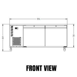 Williams Emerald LE2USS 2x1 GN 2 Door Foodservice Counter Freezer