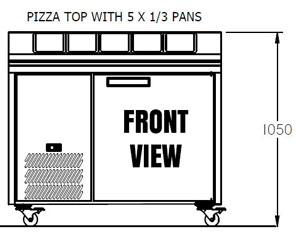 Williams Jade HJ1PCBASS 1 Door SS Pizza Prep Fridge