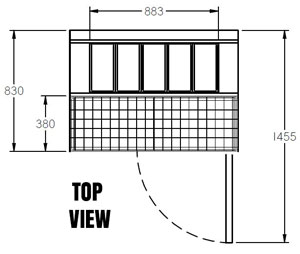 Williams Jade HJ1PCBASS 1 Door SS Pizza Prep Fridge