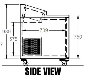 Williams Jade HJ2PCBA 2 Door Pizza Prep Fridge