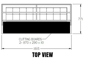 Williams Jade HJ2SCBA 2 Door Sandwich Prep Counter with Canopy
