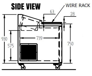 Williams Jade HJ3PCBA 3 Door Pizza Prep Fridge