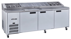 Williams Jade HJ3PCBASS 3 Door SS Pizza Prep Fridge