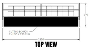 Williams Jade HJ3SCBASS 3 Door SS Sandwich Prep Counter with Canopy