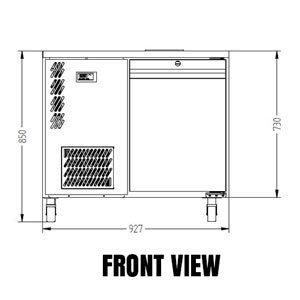 Williams Opal HO1USSBA 1x1 GN 1 Door Foodservice Counter Fridge