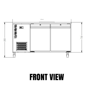 Williams Opal HO2USSBA 1x1 GN 2 Door Foodservice Counter Fridge