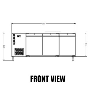 Williams Opal HO3USSBA 1x1 GN 3 Door Foodservice Counter Fridge