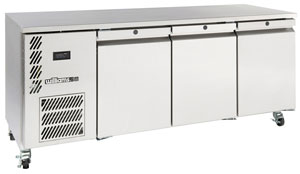 Williams Opal HO3USS 1x1 GN 3 Door Foodservice Counter Fridge