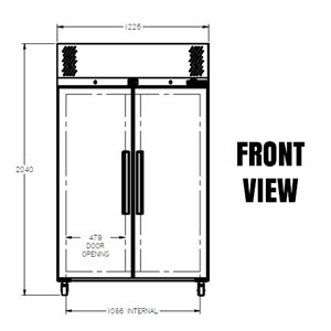 Williams Pearl HP2SS 2 Solid Door Fridge