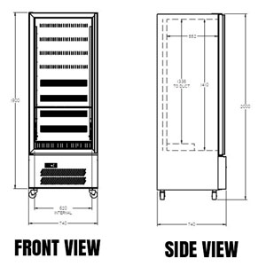 Williams Quartz Star HQ1GW 1 Glass Door Fridge