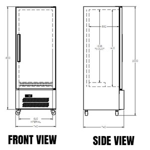 Williams Quartz Star HQ1SW 1 Solid Door Fridge