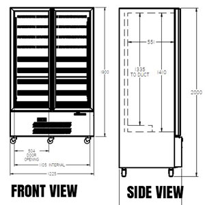 Williams Quartz Star HQS2GS 2 Glass Door Fridge