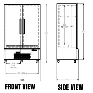 Williams Quartz Star HQS2SS 2 Solid Door Fridge