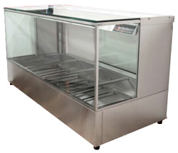 Woodson WHFSQ22 2 Bay Hot Food Display Square Profile