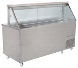 Woodson WSMS-2286 4 Door 12 x 1/3GN Pans Sandwich Preparation Fridge Straight Glass