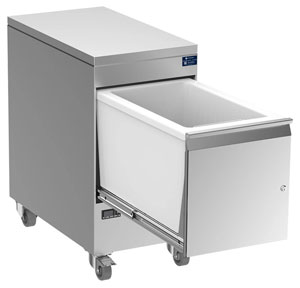 Adande VCC1-GCW Compact Single Drawer Unit Solid Work Top
