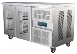 Airex AXR.UCGN.2G.900H Under Counter 2 Glass Door Fridge, 900mm High