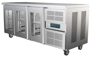Airex AXR.UCGN.3G.900H Under Counter 3 Glass Door Fridge, 900mm High