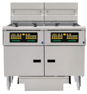Anets FDAEP214C Platinum 14 Series Computer Control 2 Fryer Electric Filter Drawers