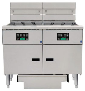 Anets FDAEP218RD Platinum 18 Series Digital Control 2 Bank Electric Fryer Filter Drawers