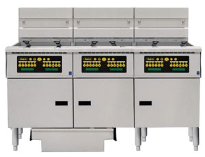 Anets FDAEP314C Platinum 14 Series Computer Control 3 Fryer Electric  Filter Drawers