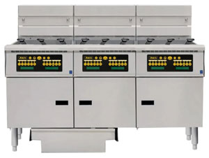 Anets FDAEP318RC Platinum 18 Series Computer Control 3 Electric Fryer Filter Drawers