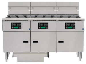 Anets FDAEP318RD Platinum 18 Series Digital Control 3 Electric Fryer Filter Drawers