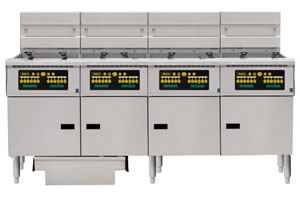 Anets FDAEP414C Platinum 14 Series Computer Control 4 Electric Fryer Filter Drawers
