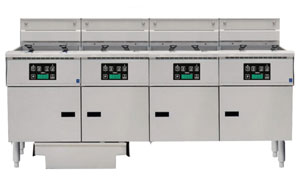 Anets FDAEP414D Platinum 14 Series Digital Control 4 Fryer  Electric Filter Drawers