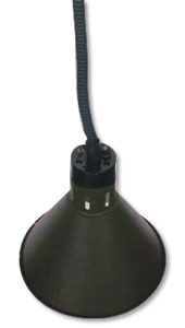 Benchstar HYWBL08 270mm Pull Down Black Round Heat Lamp