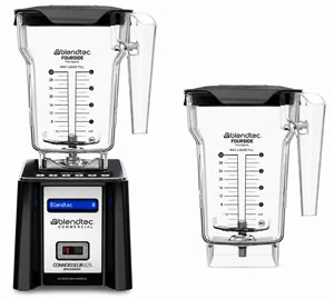 Blendtec Connoisseur 825 SpaceSaver + 2 FourSide Jar Commercial Blender