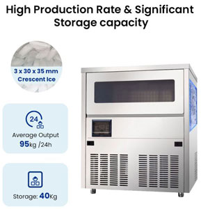 Blizzard SN-80C Professional Crescent Ice Cube  Machine