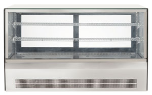 Bonvue GN-1200RT Countertop Square Glass Cold Food Display
