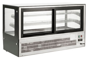 Bonvue GN-1200RT Countertop Square Glass Cold Food Display
