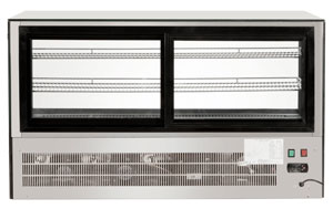 Bonvue GN-1200RT Countertop Square Glass Cold Food Display