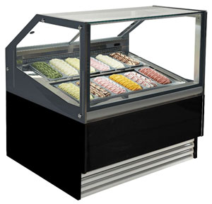 Bonvue SGD-12B Gelato/Ice Cream Display Showcase - Black Finish