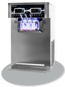 BRULLEN i26 PRO Pasteurize Twin System Two Flavour Countertop Soft Serve Ice Cream Machine