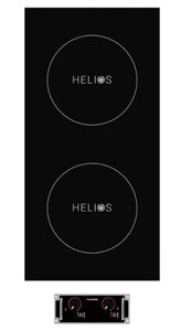CookTek Helios HRD.9500.FB35.4 Dual Hob Front to Back Drop-In 30A Induction Cooktop