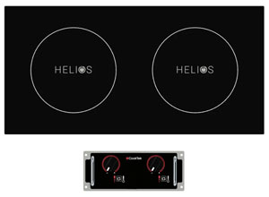CookTek Helios HRD.9500.SS35.4 Dual Hob Side by Side Drop-In 30A Induction Cooktop