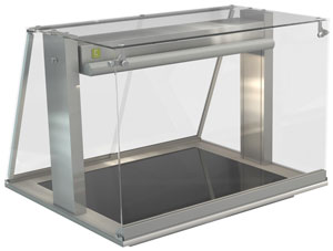 Cossiga LSCM2-FS 2 GN Ceramic Heated Buffet Display with Full Square Glass 805mm